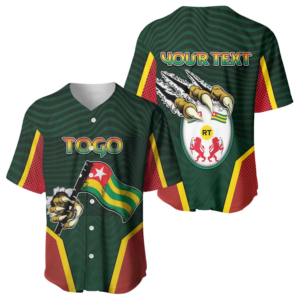 Personalized Togo Baseball Jersey Lion Claw Flag Sport Style - Wonder Print Shop