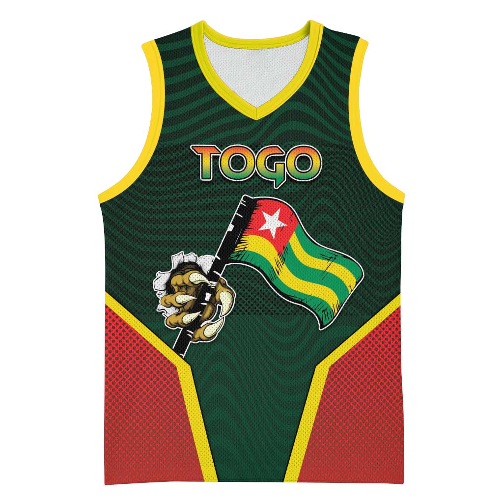 Personalized Togo Basketball Jersey Lion Claw Flag Sport Style - Wonder Print Shop