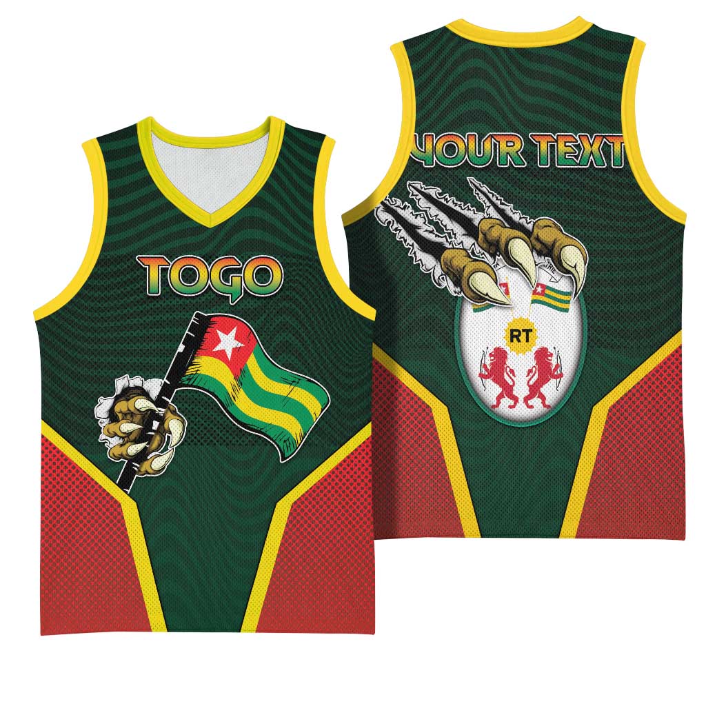 Personalized Togo Basketball Jersey Lion Claw Flag Sport Style - Wonder Print Shop