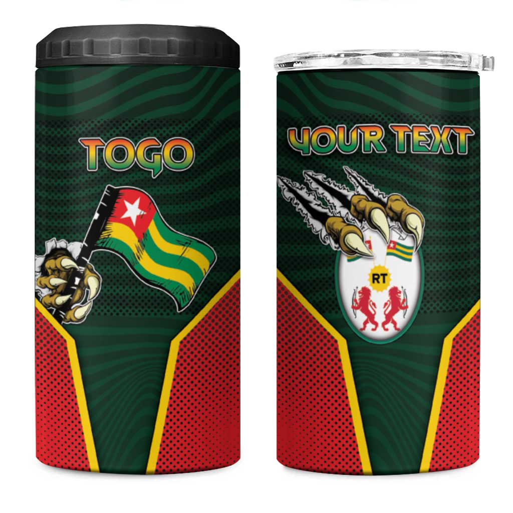 Personalized Togo 4 in 1 Can Cooler Tumbler Lion Claw Flag Sport Style - Wonder Print Shop