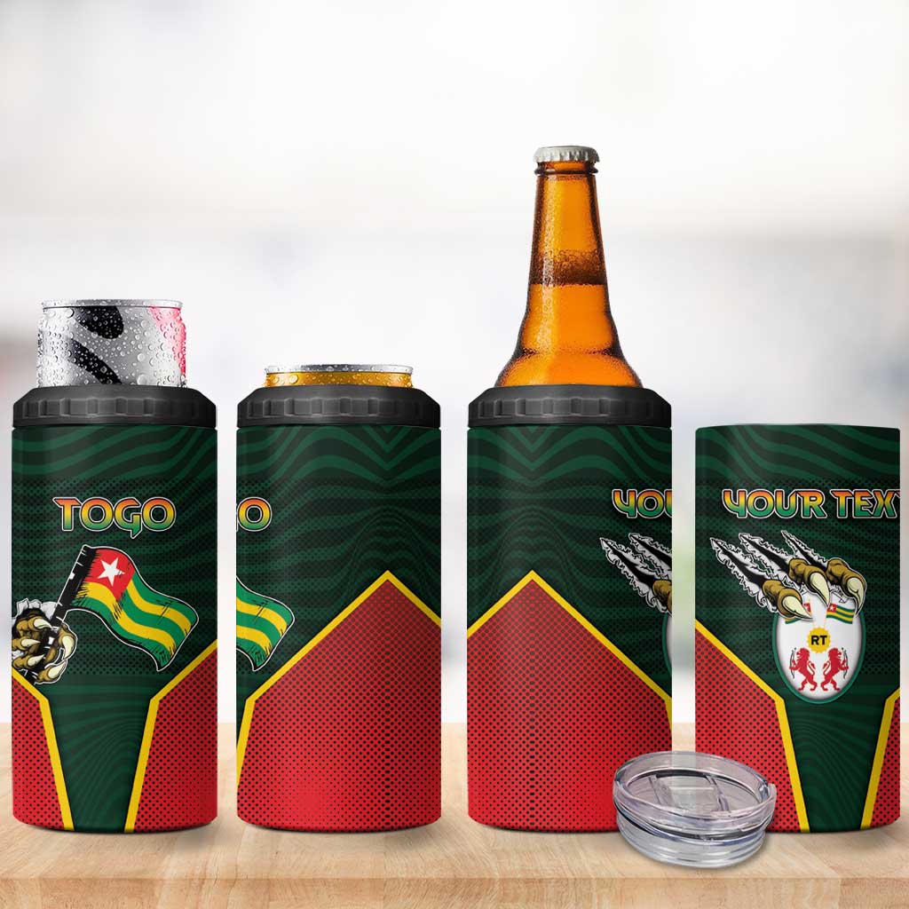 Personalized Togo 4 in 1 Can Cooler Tumbler Lion Claw Flag Sport Style - Wonder Print Shop
