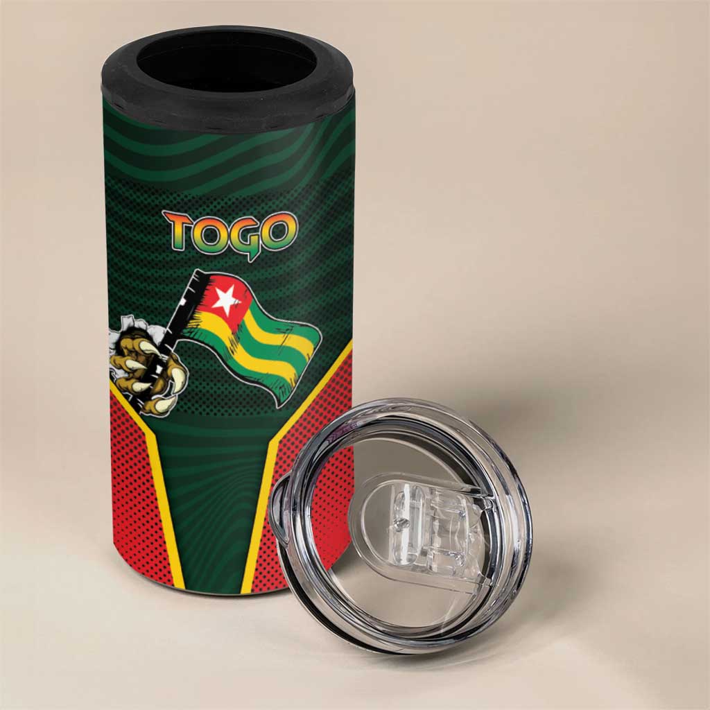 Personalized Togo 4 in 1 Can Cooler Tumbler Lion Claw Flag Sport Style - Wonder Print Shop
