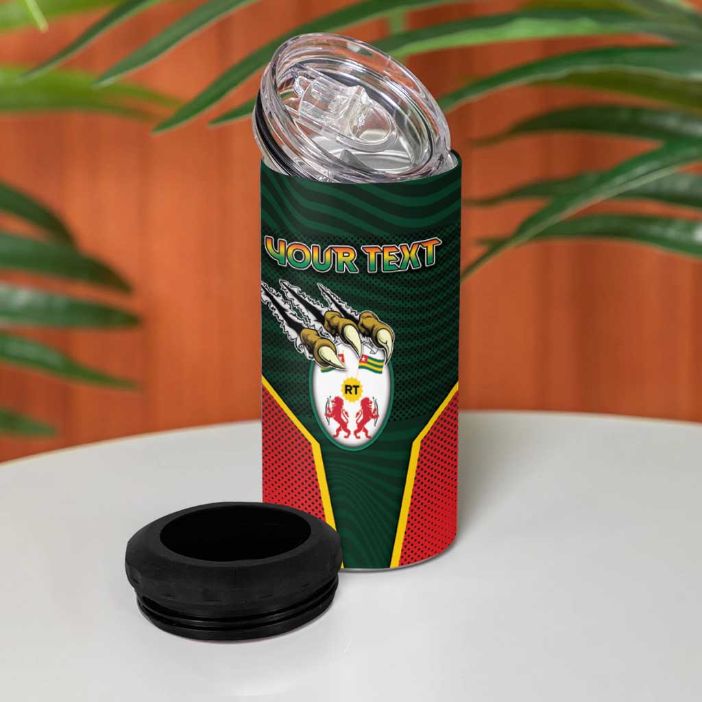 Personalized Togo 4 in 1 Can Cooler Tumbler Lion Claw Flag Sport Style - Wonder Print Shop