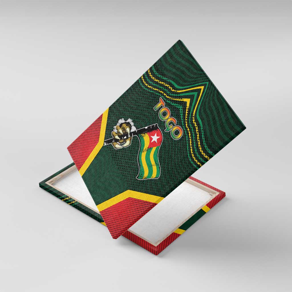 Togo Canvas Wall Art Lion Claw Flag Sport Style - Wonder Print Shop