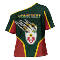 Personalized Togo Cross Shoulder Shirt Lion Claw Flag Sport Style - Wonder Print Shop