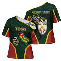 Personalized Togo Cross Shoulder Shirt Lion Claw Flag Sport Style - Wonder Print Shop