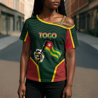 Personalized Togo Cross Shoulder Shirt Lion Claw Flag Sport Style - Wonder Print Shop