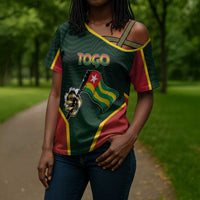 Personalized Togo Cross Shoulder Shirt Lion Claw Flag Sport Style - Wonder Print Shop