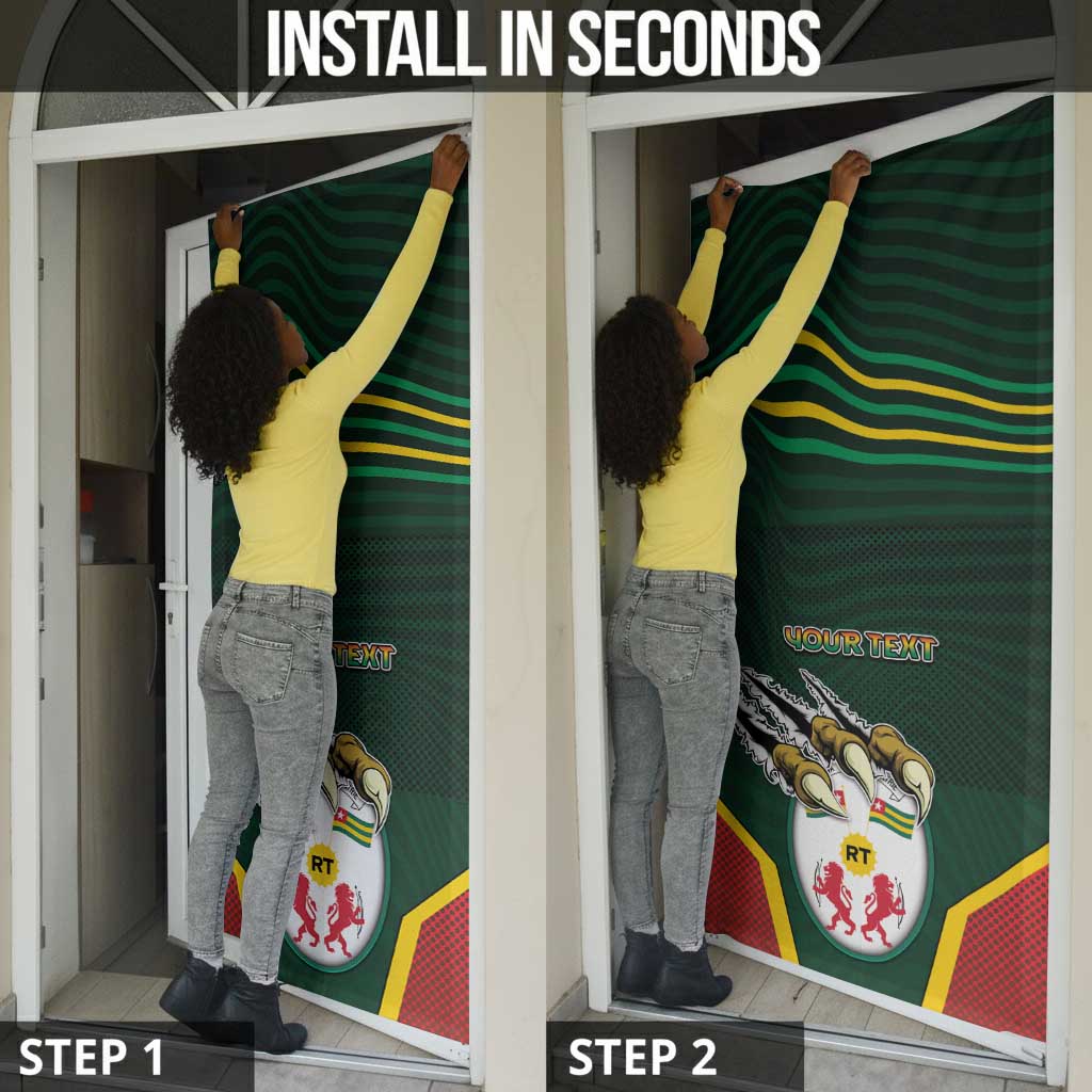 Personalized Togo Door Cover Lion Claw Flag Sport Style - Wonder Print Shop