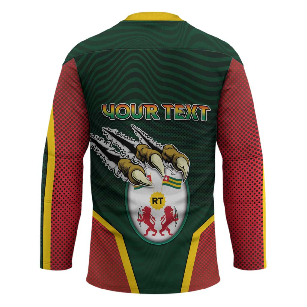 Personalized Togo Hockey Jersey Lion Claw Flag Sport Style - Wonder Print Shop