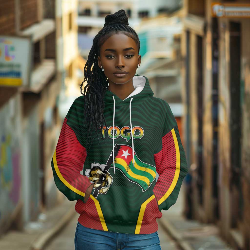 Personalized Togo Hoodie Lion Claw Flag Sport Style - Wonder Print Shop