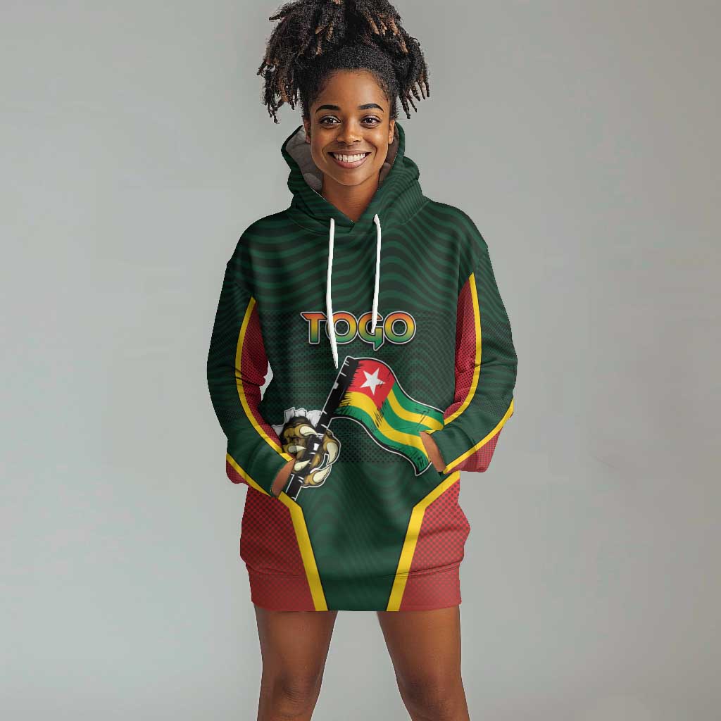 Personalized Togo Hoodie Dress Lion Claw Flag Sport Style - Wonder Print Shop