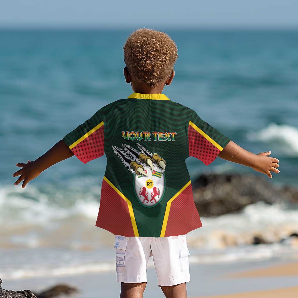 Personalized Togo Kid Hawaiian Shirt Lion Claw Flag Sport Style - Wonder Print Shop