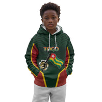 Personalized Togo Kid Hoodie Lion Claw Flag Sport Style - Wonder Print Shop