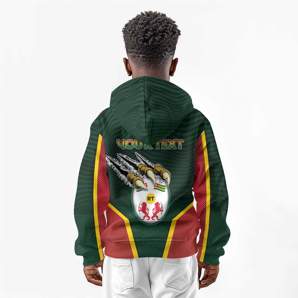 Personalized Togo Kid Hoodie Lion Claw Flag Sport Style - Wonder Print Shop