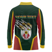 Personalized Togo Long Sleeve Polo Shirt Lion Claw Flag Sport Style - Wonder Print Shop