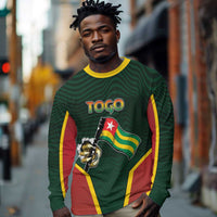 Personalized Togo Long Sleeve Shirt Lion Claw Flag Sport Style - Wonder Print Shop