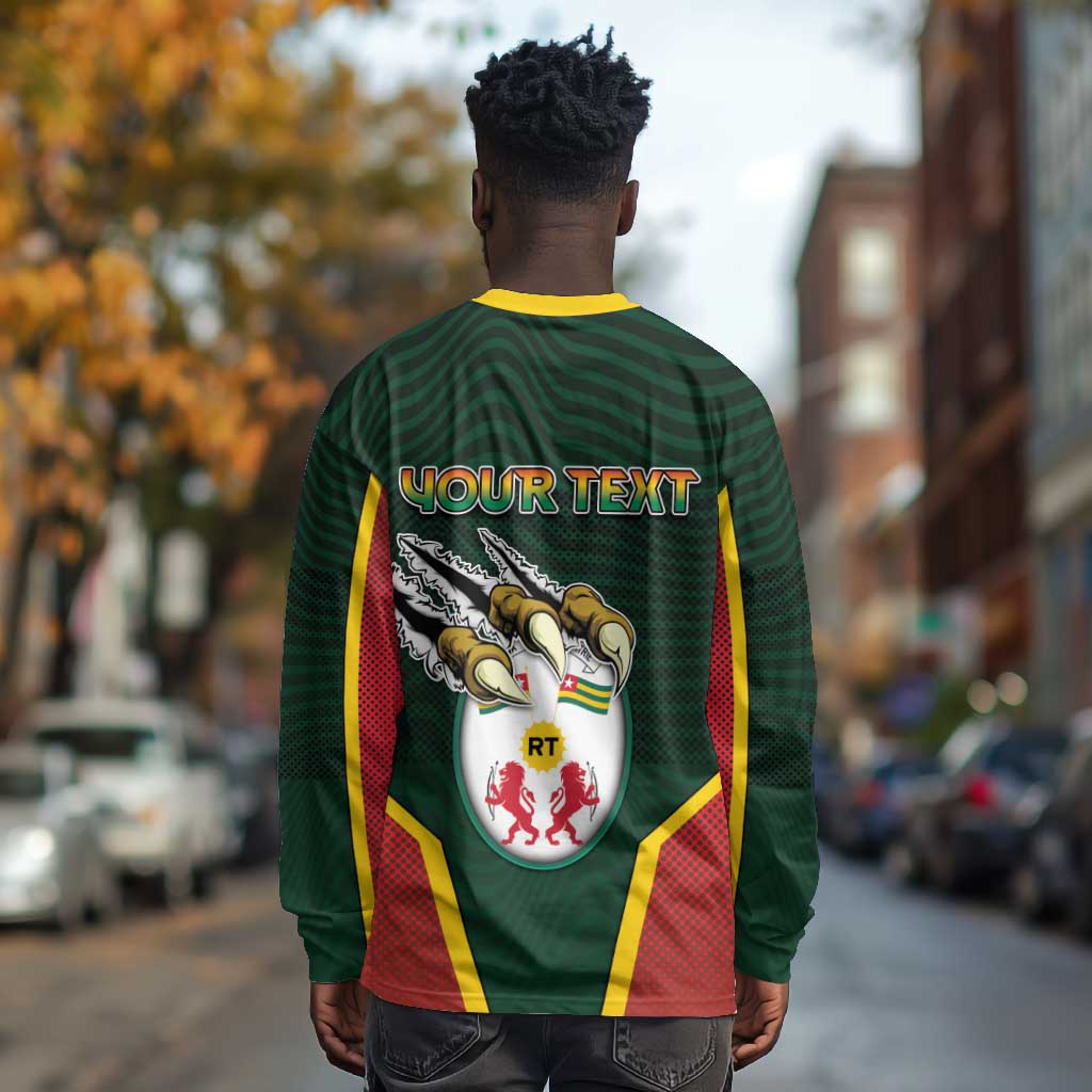 Personalized Togo Long Sleeve Shirt Lion Claw Flag Sport Style - Wonder Print Shop