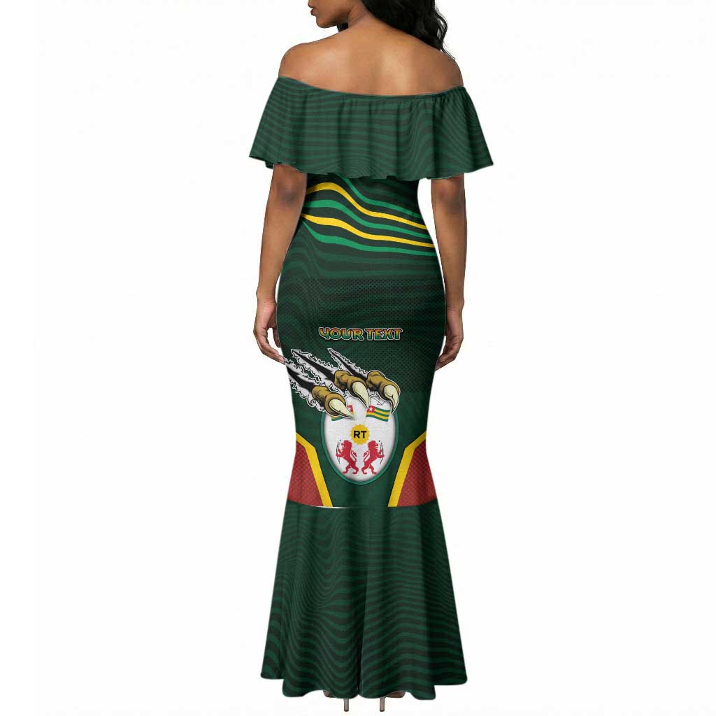 Personalized Togo Mermaid Dress Lion Claw Flag Sport Style - Wonder Print Shop