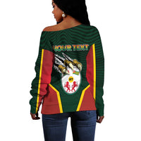 Personalized Togo Off Shoulder Sweater Lion Claw Flag Sport Style - Wonder Print Shop