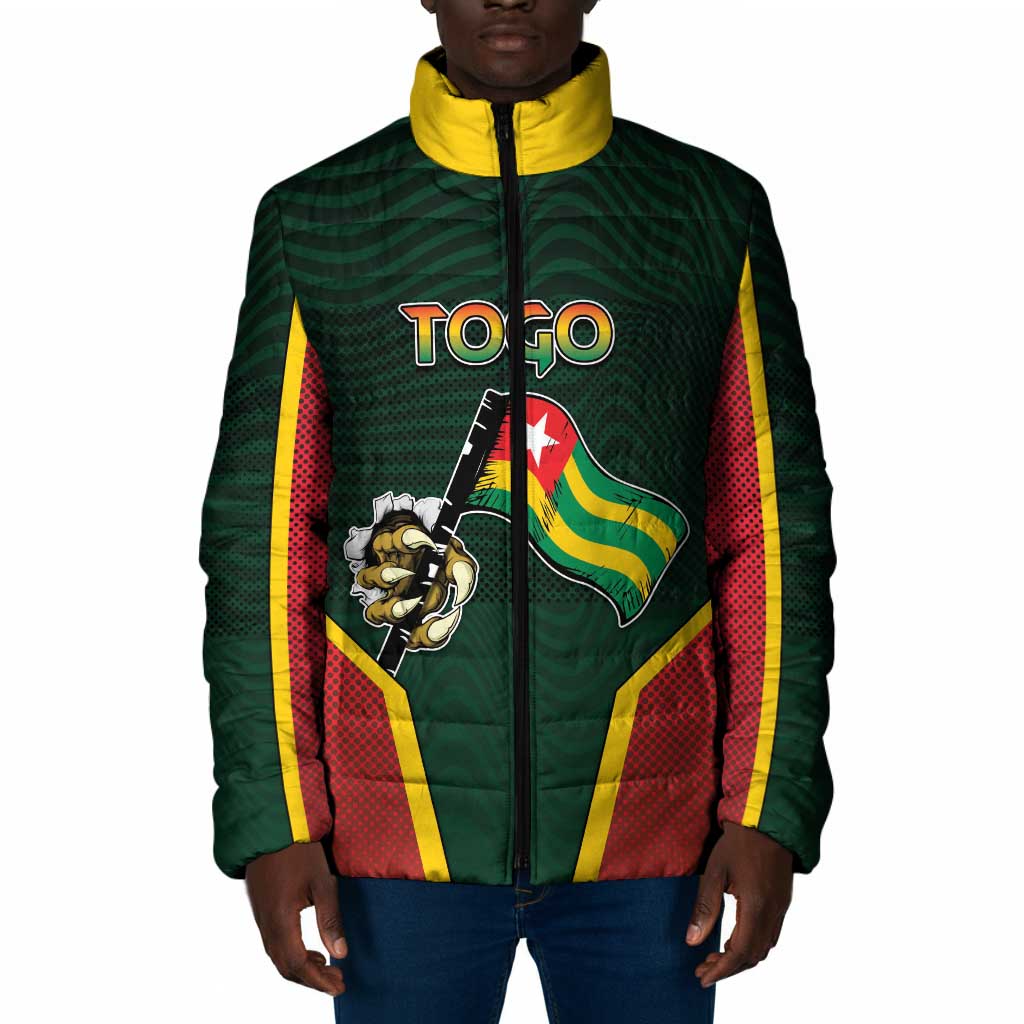 Personalized Togo Padded Jacket Lion Claw Flag Sport Style - Wonder Print Shop