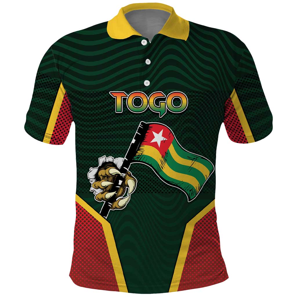 Personalized Togo Polo Shirt Lion Claw Flag Sport Style - Wonder Print Shop