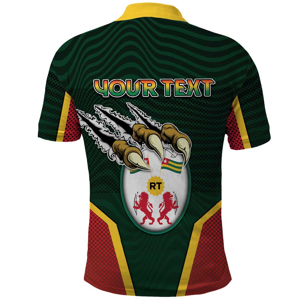 Personalized Togo Polo Shirt Lion Claw Flag Sport Style - Wonder Print Shop