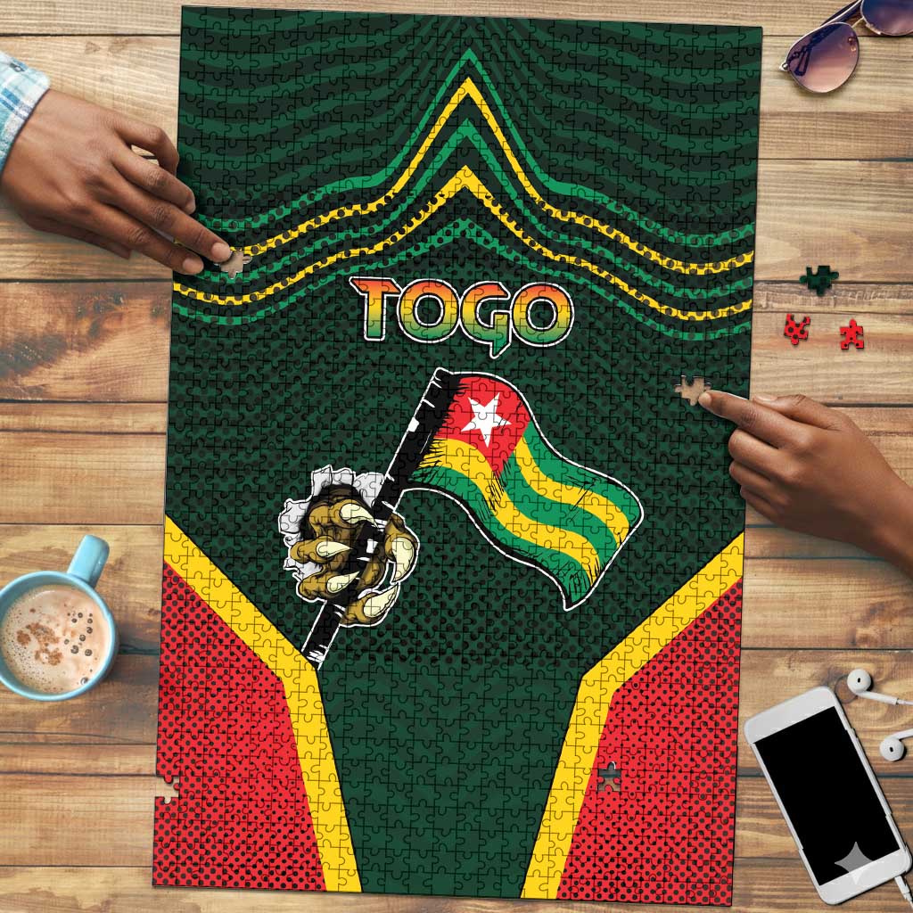 Togo Puzzle Lion Claw Flag Sport Style - Wonder Print Shop