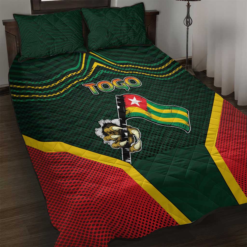 Togo Quilt Bed Set Lion Claw Flag Sport Style - Wonder Print Shop