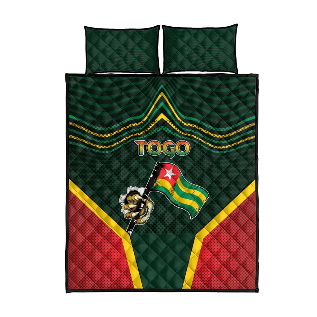 Togo Quilt Bed Set Lion Claw Flag Sport Style - Wonder Print Shop
