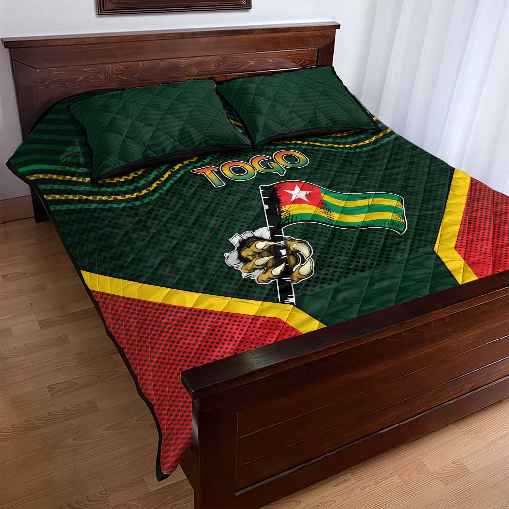Togo Quilt Bed Set Lion Claw Flag Sport Style - Wonder Print Shop