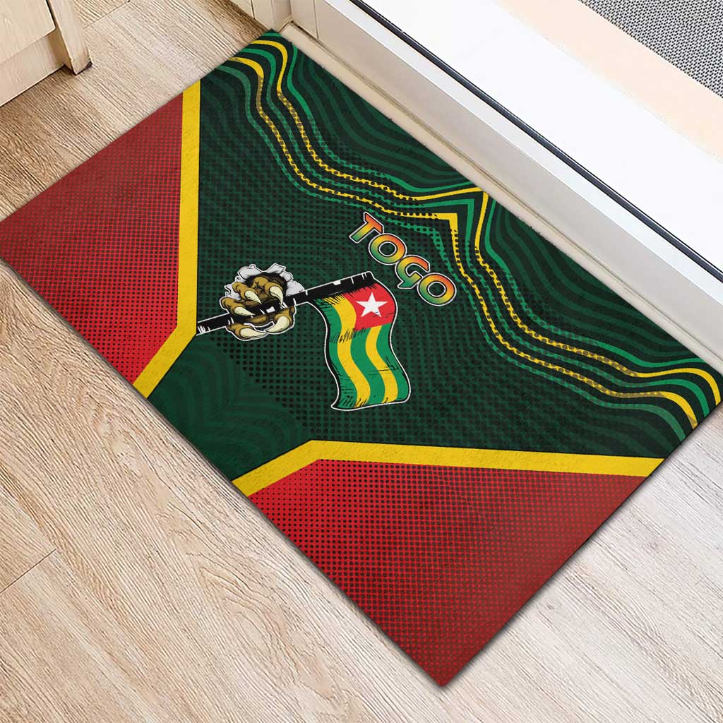 Togo Rubber Doormat Lion Claw Flag Sport Style - Wonder Print Shop