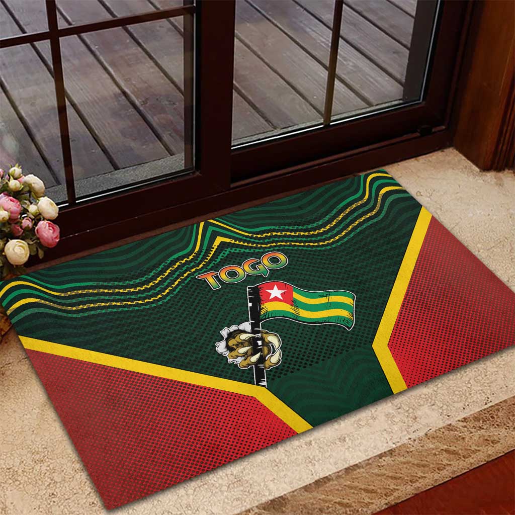Togo Rubber Doormat Lion Claw Flag Sport Style - Wonder Print Shop