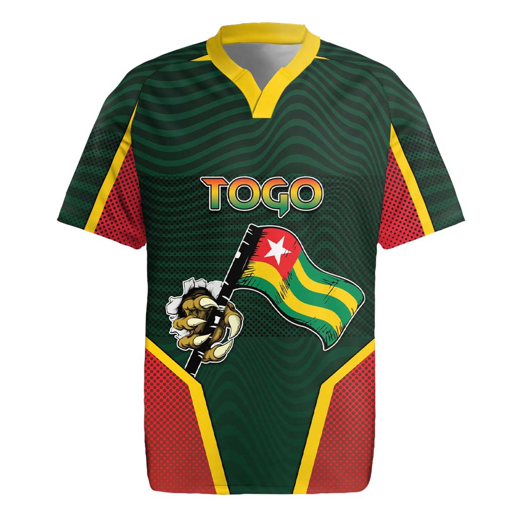 Personalized Togo Rugby Jersey Lion Claw Flag Sport Style - Wonder Print Shop