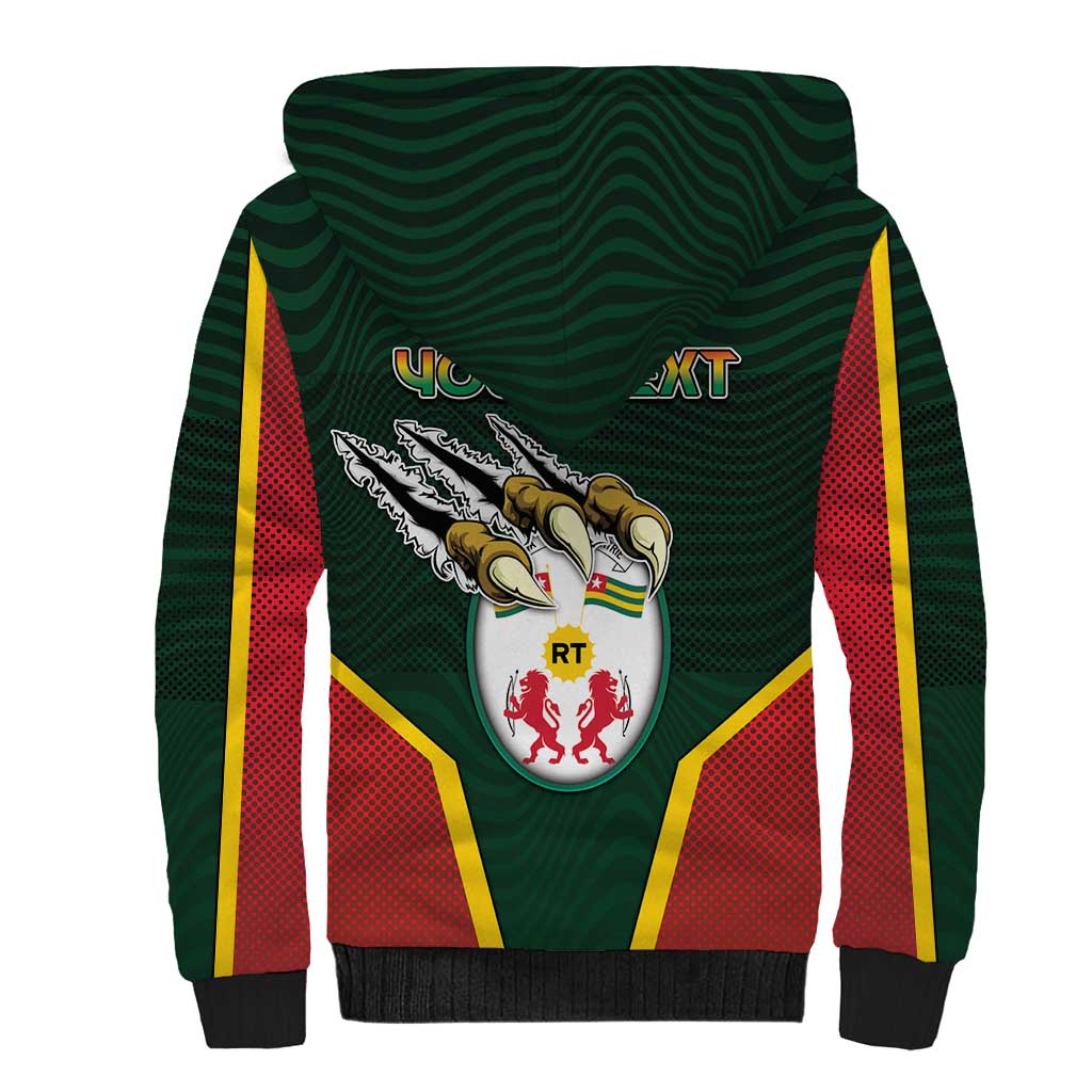 Personalized Togo Sherpa Hoodie Lion Claw Flag Sport Style - Wonder Print Shop