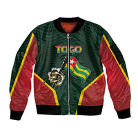 Personalized Togo Sleeve Zip Bomber Jacket Lion Claw Flag Sport Style - Wonder Print Shop