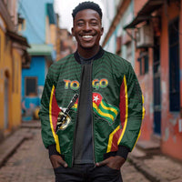 Personalized Togo Sleeve Zip Bomber Jacket Lion Claw Flag Sport Style - Wonder Print Shop
