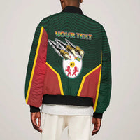 Personalized Togo Sleeve Zip Bomber Jacket Lion Claw Flag Sport Style - Wonder Print Shop