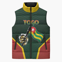 Personalized Togo Sleeveless Puffer Jacket Lion Claw Flag Sport Style - Wonder Print Shop