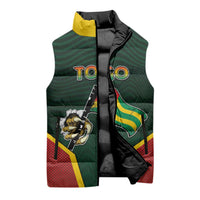 Personalized Togo Sleeveless Puffer Jacket Lion Claw Flag Sport Style - Wonder Print Shop