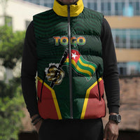 Personalized Togo Sleeveless Puffer Jacket Lion Claw Flag Sport Style - Wonder Print Shop