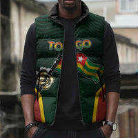 Personalized Togo Sleeveless Puffer Jacket Lion Claw Flag Sport Style - Wonder Print Shop