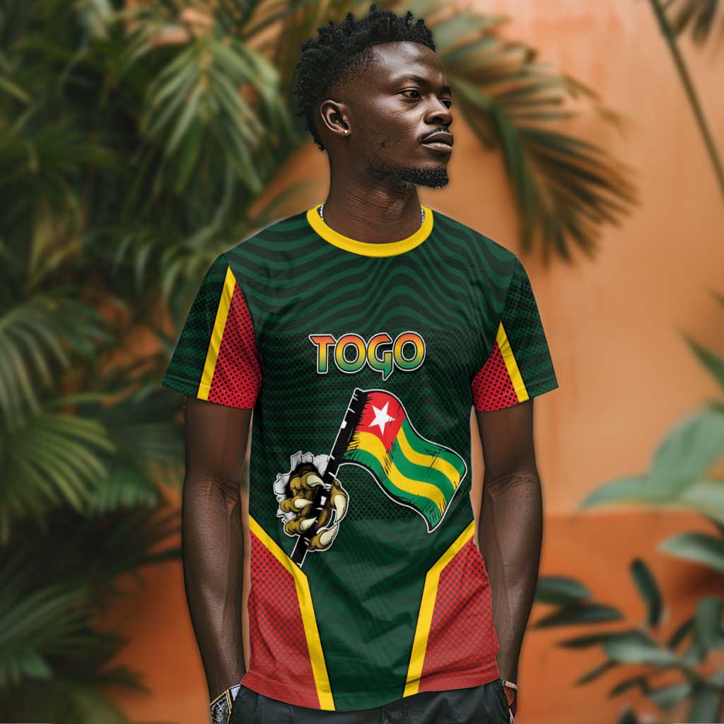 Personalized Togo T shirt Lion Claw Flag Sport Style - Wonder Print Shop