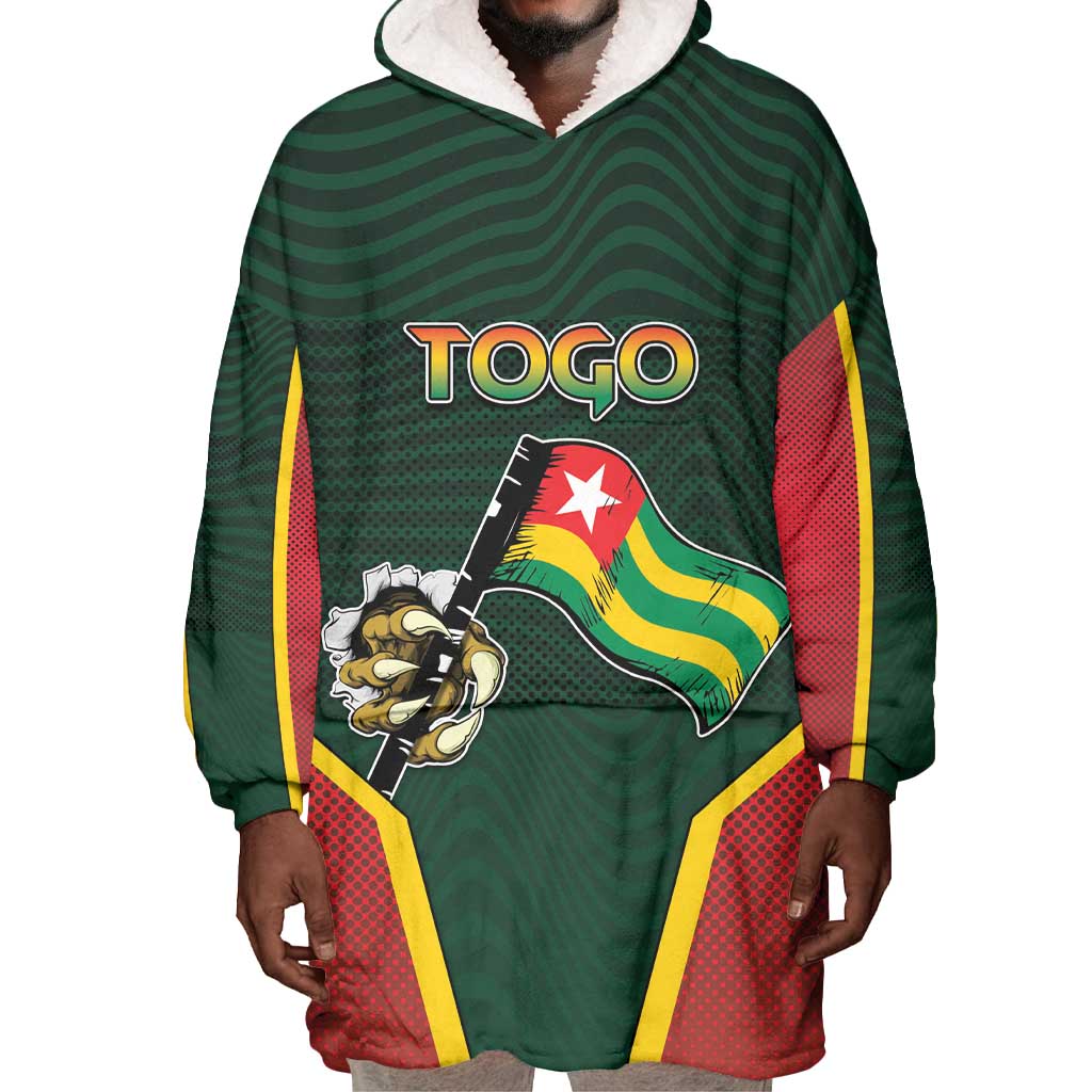 Personalized Togo Wearable Blanket Hoodie Lion Claw Flag Sport Style - Wonder Print Shop