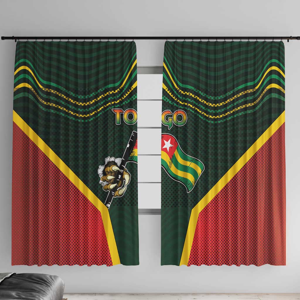 Togo Window Curtain Lion Claw Flag Sport Style - Wonder Print Shop