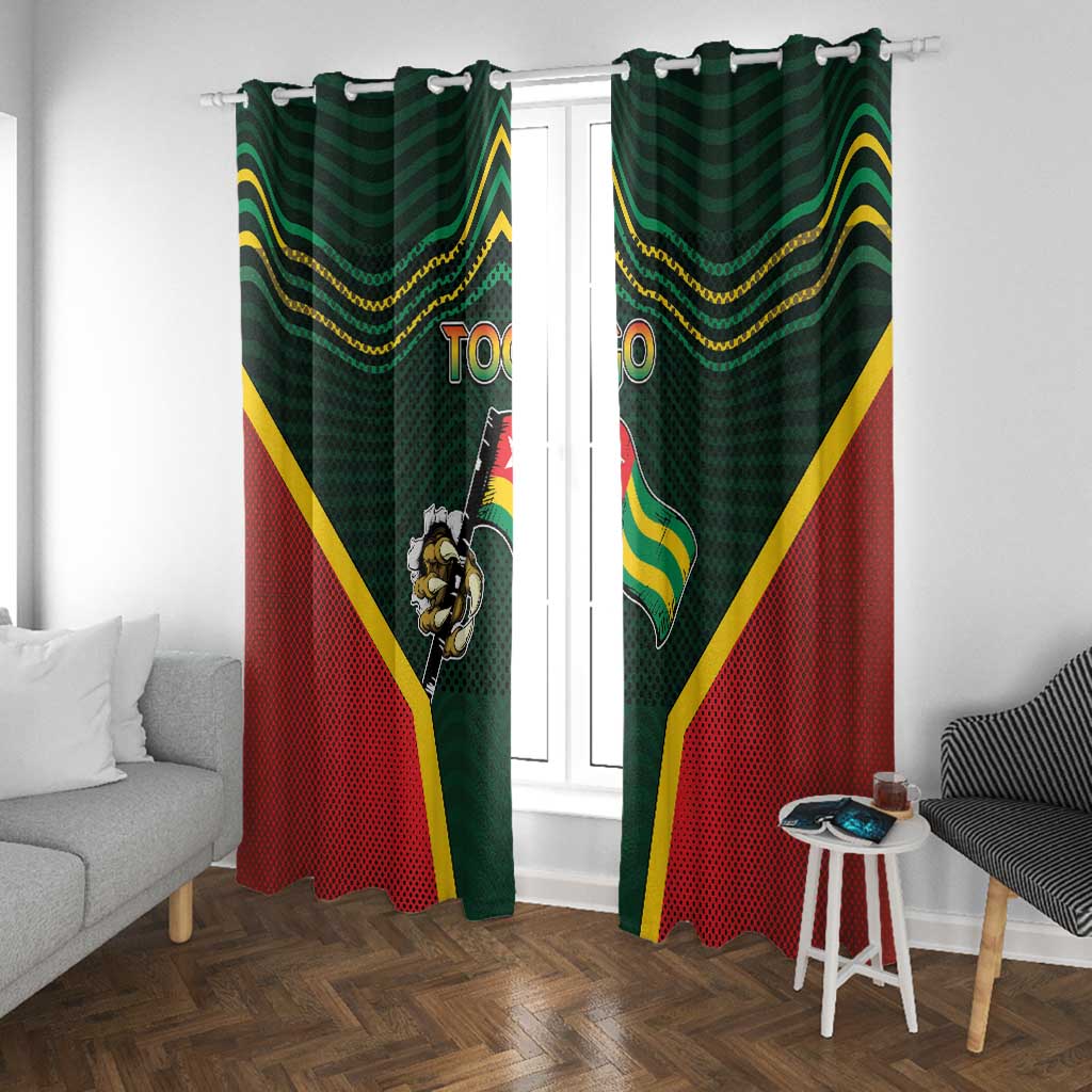 Togo Window Curtain Lion Claw Flag Sport Style - Wonder Print Shop
