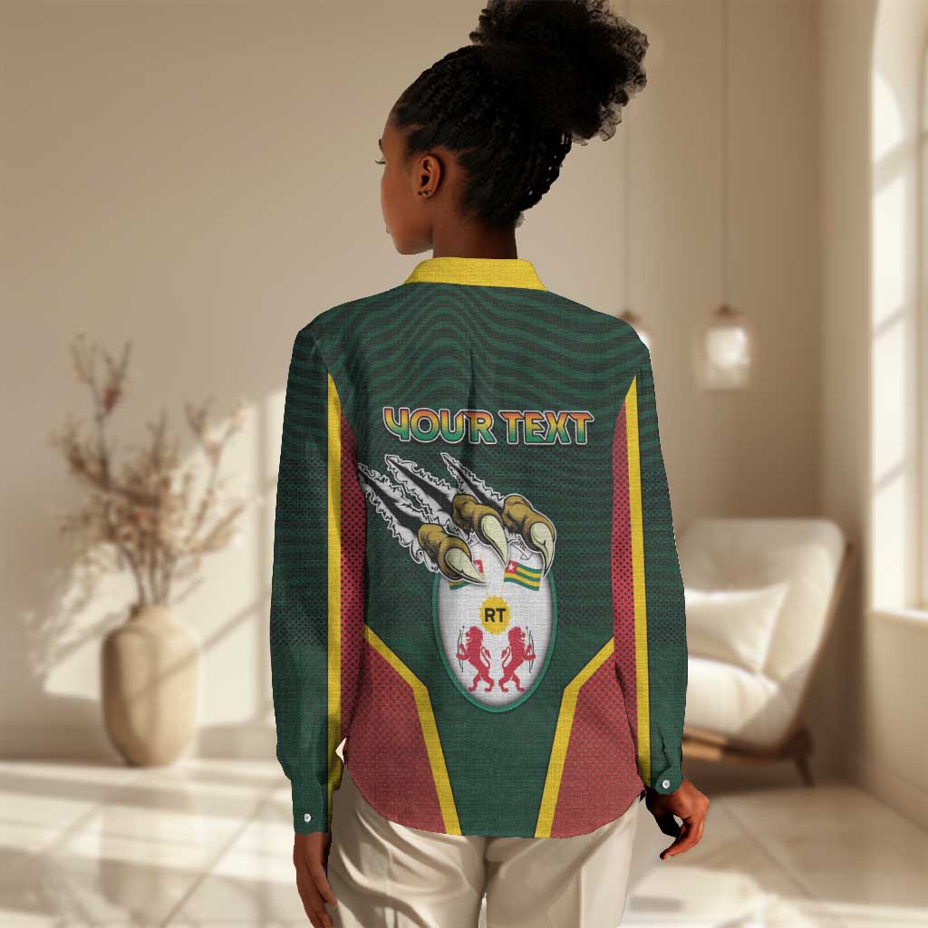 Personalized Togo Women Casual Shirt Lion Claw Flag Sport Style - Wonder Print Shop