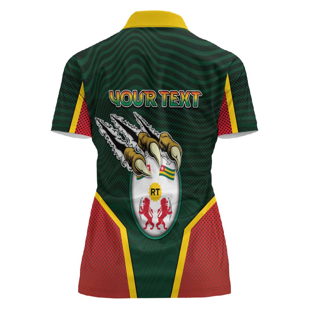 Personalized Togo Women Polo Shirt Lion Claw Flag Sport Style - Wonder Print Shop