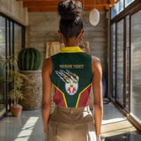 Personalized Togo Women Sleeveless Polo Shirt Lion Claw Flag Sport Style - Wonder Print Shop