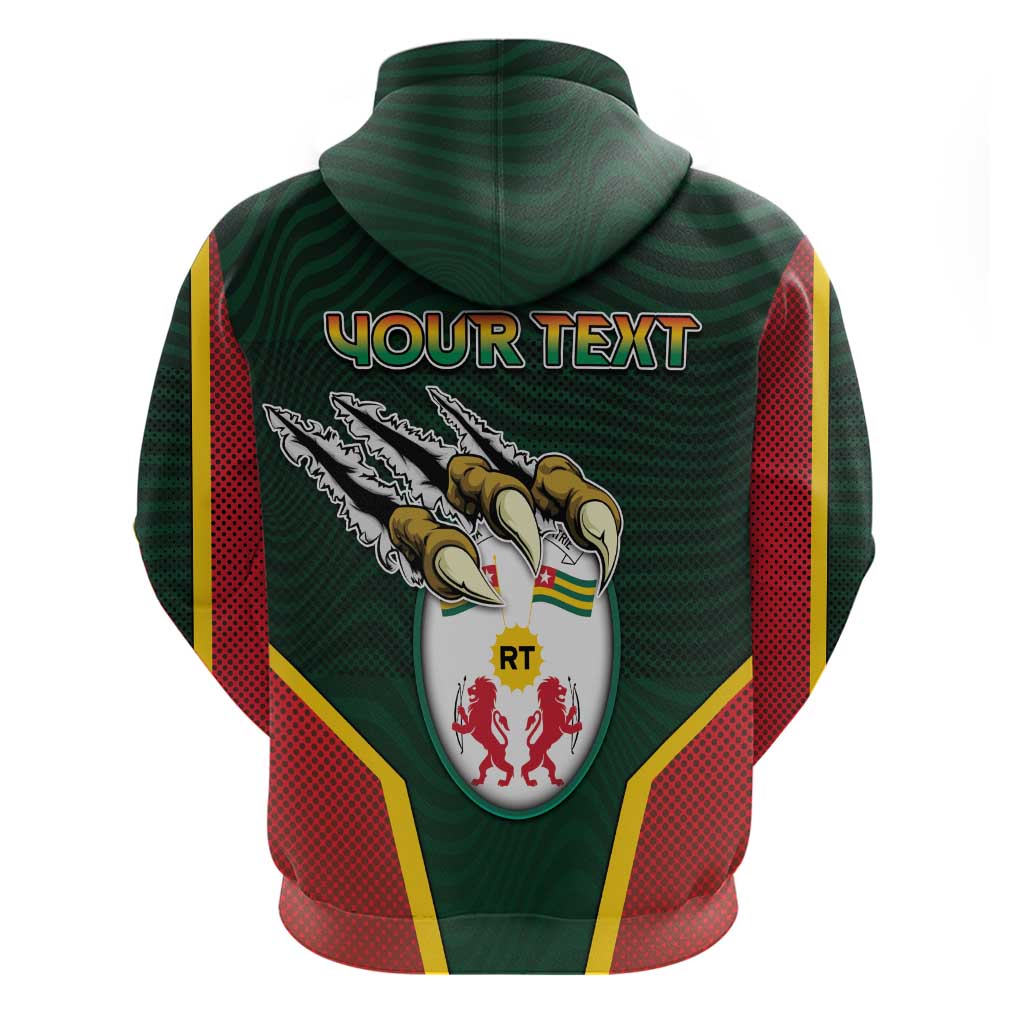 Personalized Togo Zip Hoodie Lion Claw Flag Sport Style - Wonder Print Shop